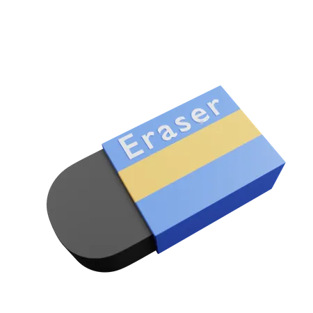 3 D Illustration Of Simple Icon Eraser 3D Illustration
