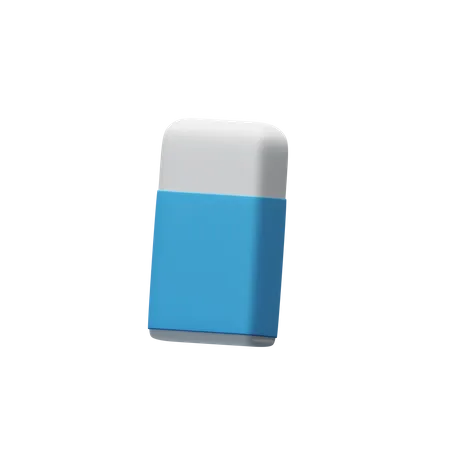 3 D Object Rendering Of Eraser Icon Isolated An Eraser Rubber Education Concept School Equipment 3D Illustration