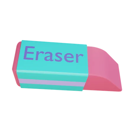 3 D Eraser Object With Transparent Background 3D Illustration