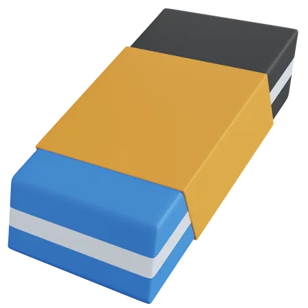 3 D Rendering Double Sided Eraser Isolated 3D Icon