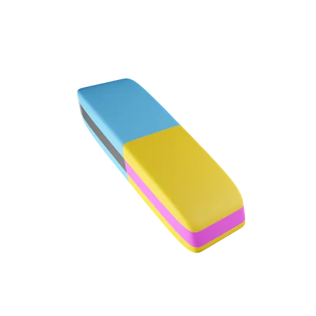 Eraser 3 D Render Isolated Images 3D Icon