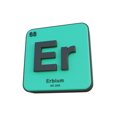 Erbium  3D Illustration