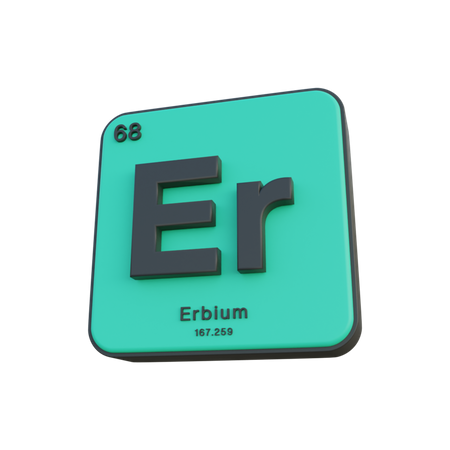 Erbium  3D Illustration