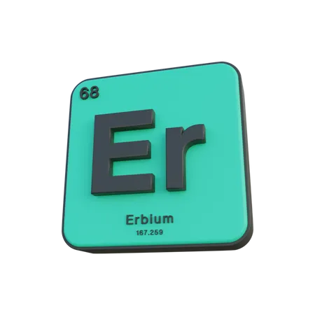 Erbium  3D Illustration