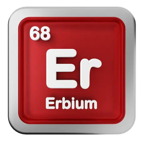 Erbium-Periodensystem  3D Icon