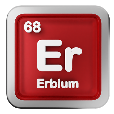 Tableau périodique de l'erbium  3D Icon