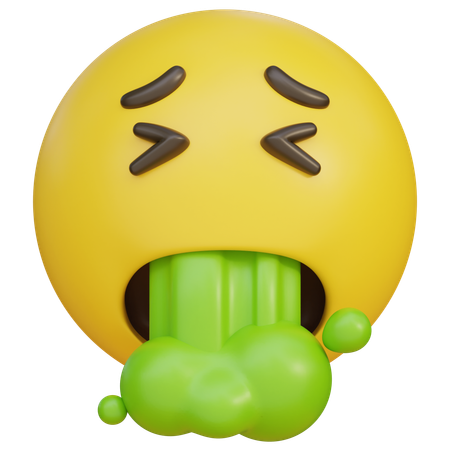 Erbrechen-Ausdruck-Emoji  3D Icon