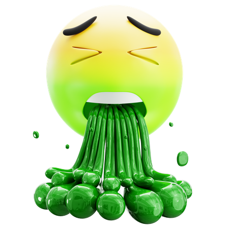 Erbrechen-Emoji  3D Icon