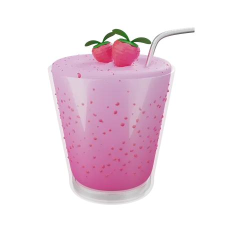 Erdbeer Smoothie  3D Icon