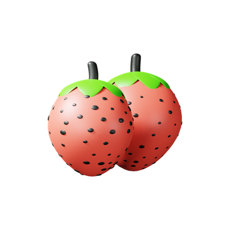 Erdbeere  3D Illustration