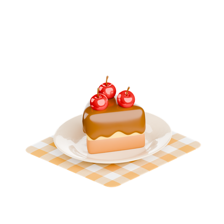 Erdbeerkuchen  3D Icon