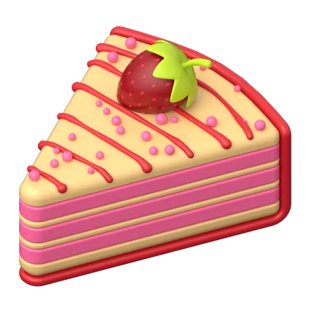 Erdbeerkuchen  3D Icon