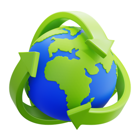 Recycling von Erde  3D Icon