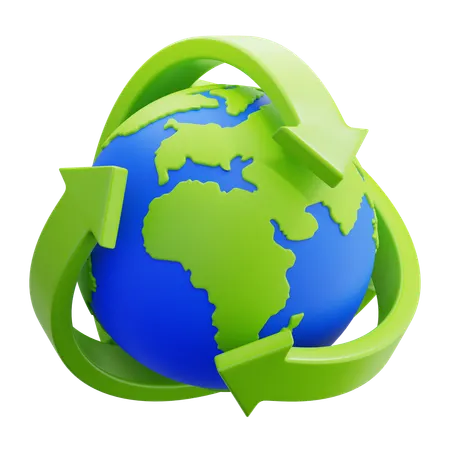 Recycling von Erde  3D Icon