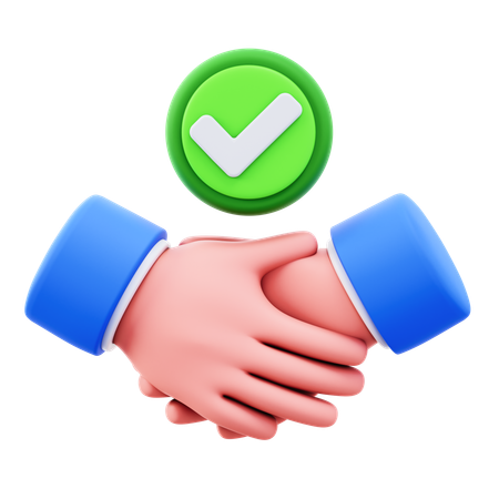 Erfolgreiche Zusammenarbeit  3D Icon