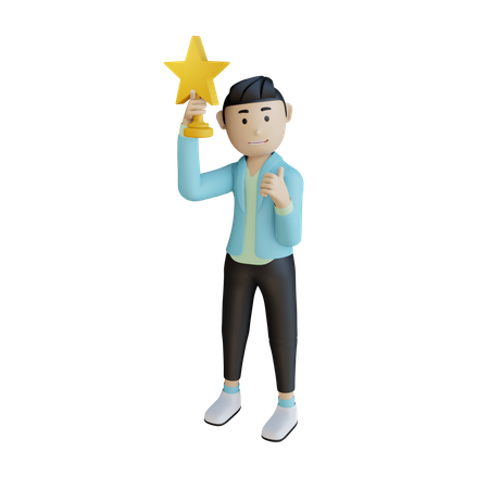 Erfolgreicher Geschäftsmann  3D Icon