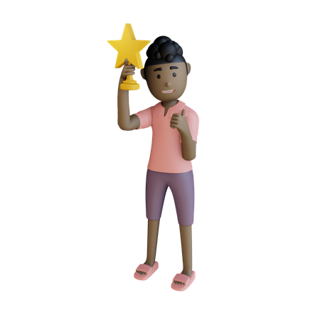 Erfolgreicher Geschäftsmann  3D Icon