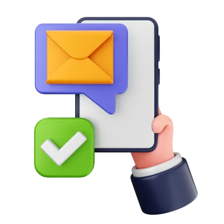 Erfolgs-E-Mail  3D Icon