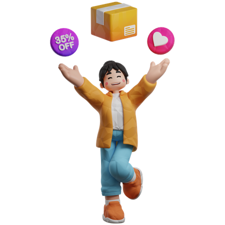 Lieferrabatt erhalten  3D Illustration