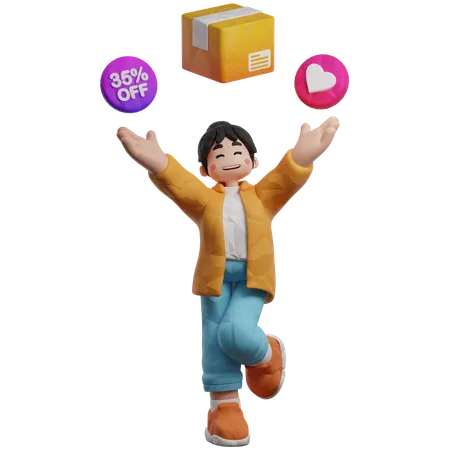 Lieferrabatt erhalten  3D Illustration