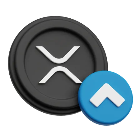 Erhöhen Sie die Anzahl der XRP-Kryptomünzen  3D Icon