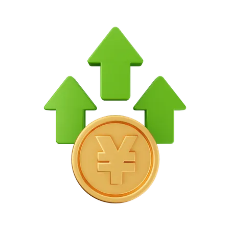 Yen erhöhen  3D Icon