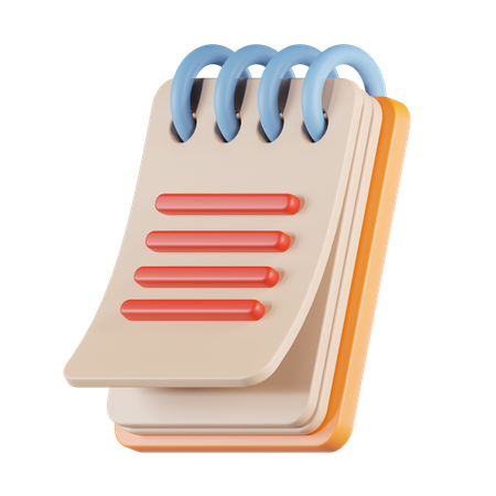 Erinnerungsliste Notizbuch  3D Icon