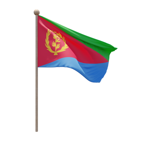 Eritrea fahnenmast  3D Flag