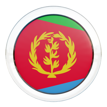 Eritrea Flag Glass  3D Flag
