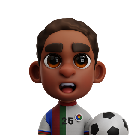 ERITREA PLAYER WITH BALL  3D Icon