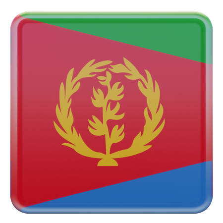 Eritrea Square Flag  3D Icon