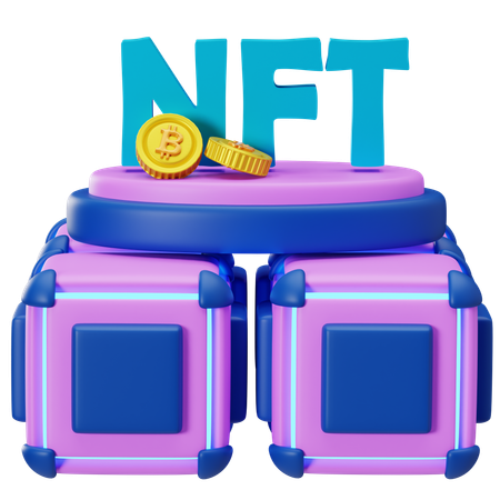Erkundung der NFT-Blockchain-Technologie  3D Icon