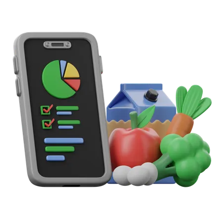 Ernährungs-App  3D Icon