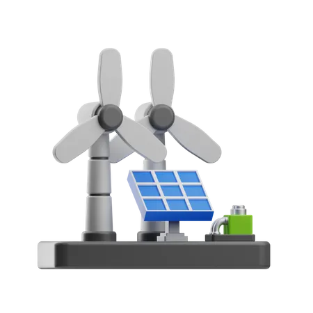 Erneuerbare Energie  3D Icon