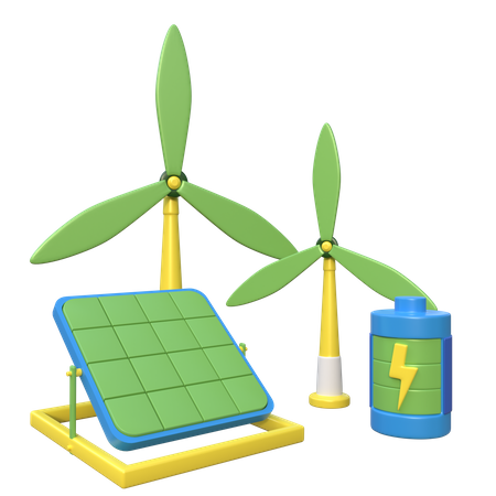 Erneuerbare Energie  3D Icon