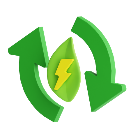 Erneuerbare Energie  3D Icon