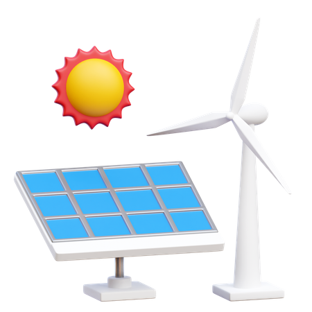 Erneuerbare Energie  3D Icon