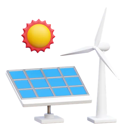 Erneuerbare Energie  3D Icon