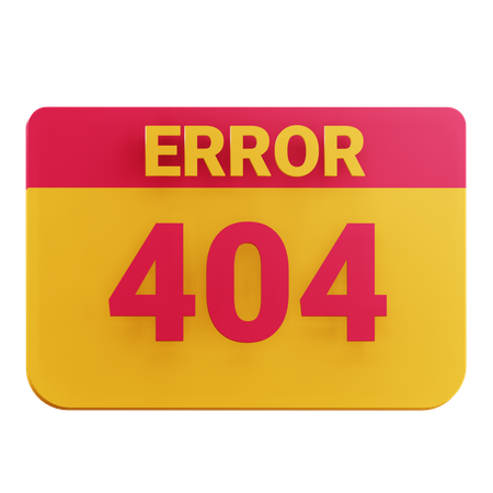 Eror 404  3D Icon