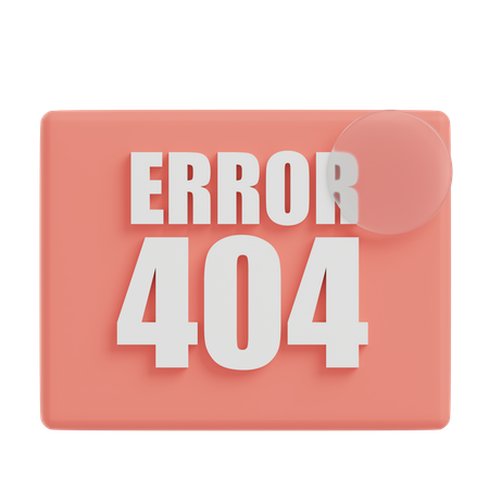 Erreur 404  3D Illustration