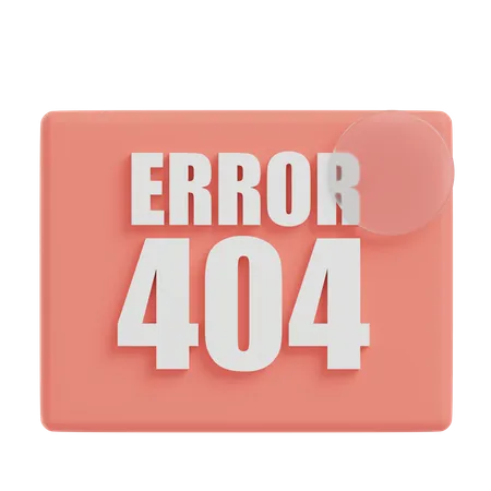 Erreur 404  3D Illustration