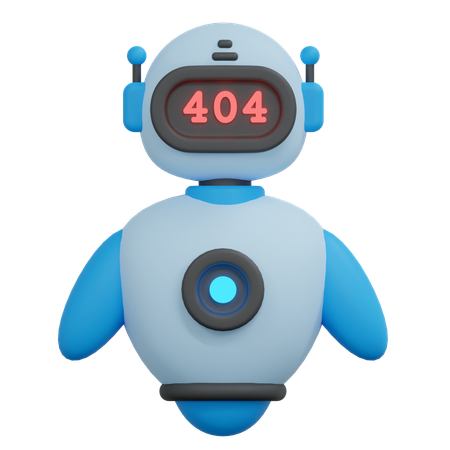 Erreur 404 du robot  3D Icon