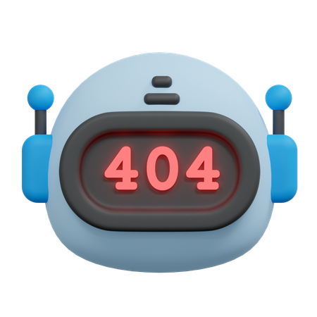 Erreur 404 du robot  3D Icon