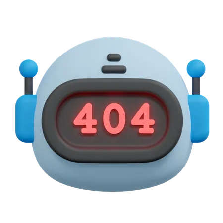 Erreur 404 du robot  3D Icon