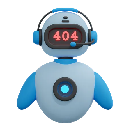 Erreur 404 du robot  3D Icon