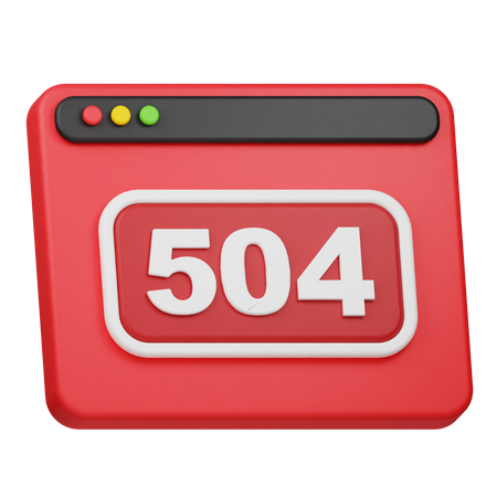 Erreur 504  3D Icon