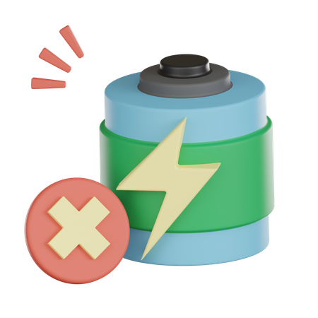 Erreur de batterie  3D Icon