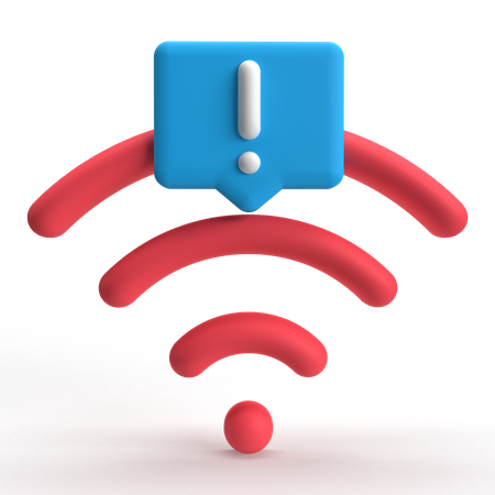 Erreur de connexion wifi  3D Icon