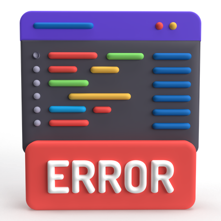 Erreur de page Web  3D Icon