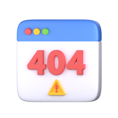 Erreur de page Web 404  3D Icon